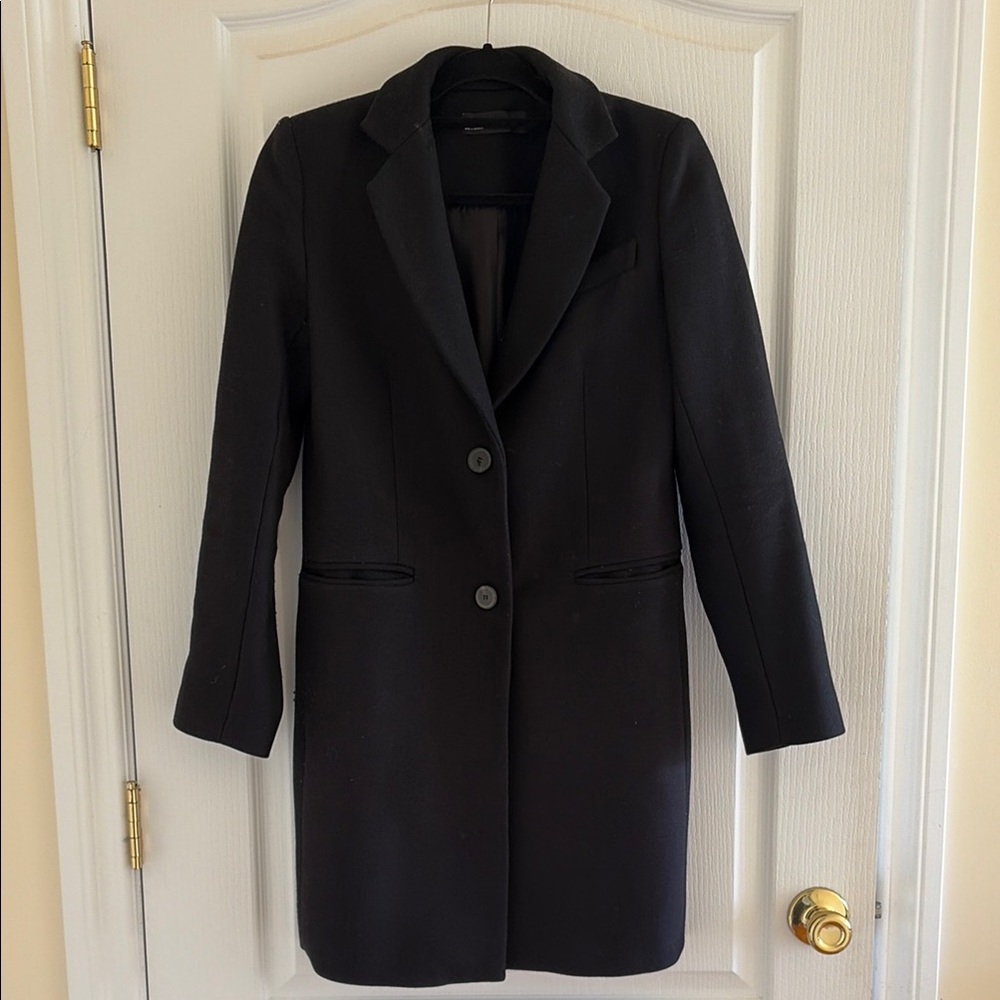 Zara Classic Black Women's Long Blazer Coat